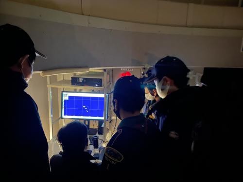 さつき天文台で観測している画像