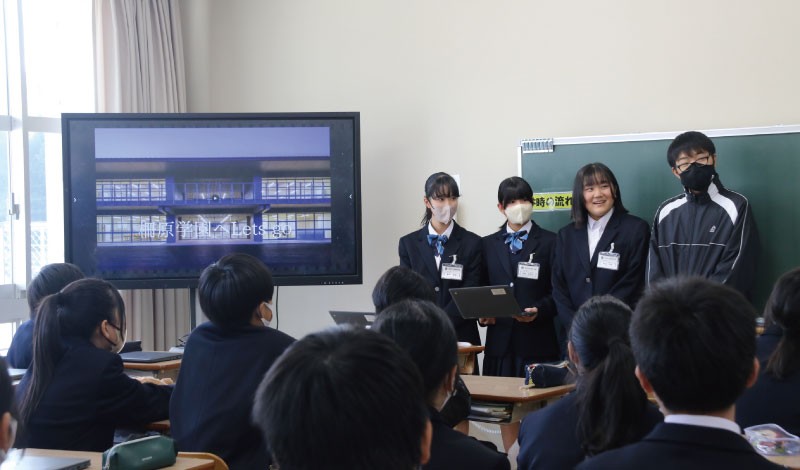 柵原学園のCM制作授業の画像