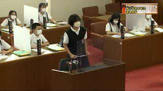 旭小学校6年生が議会の体験学習をしました
