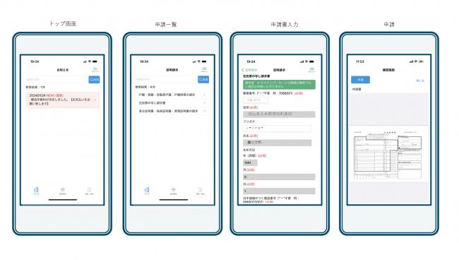 アプリの操作画面(2)